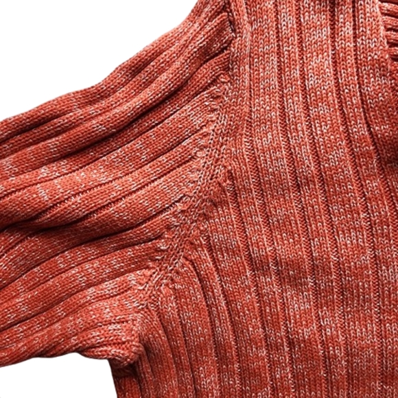 L. A. Blues Cotton Acrylic Orange Cable Knit Normcore Cabincore Sweater ♥️ - Picture 7 of 10